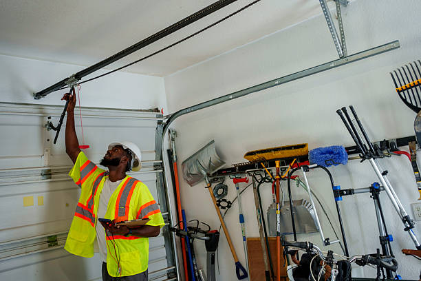 Professional Garage Door Panel Replacement technician working in Visalia, CA